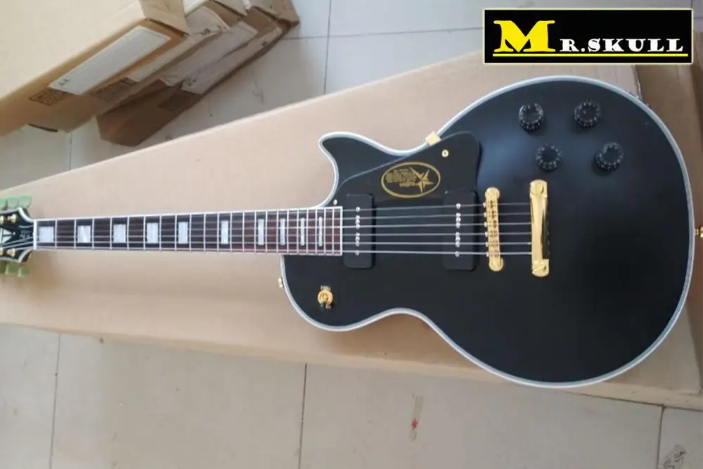 

OEM Gib Guitars mattle black LP Custom electric guitar with p90 pickups