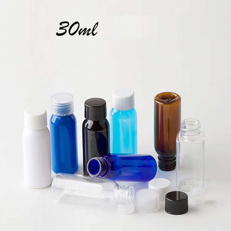 30ml Pretty Colors PET Mini/Samples Bottle With Plastic Lid + Reducer