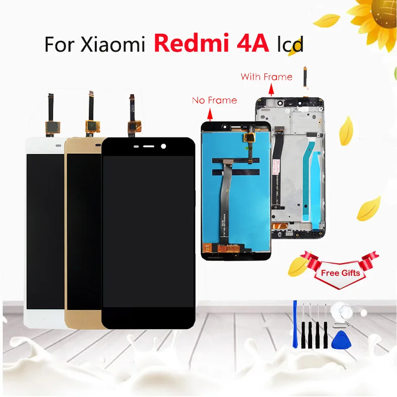 

LCD Display For Xiaomi Redmi 4A Touch Screen Digitizer Assembly with Frame for Redmi 4A 5.0'' Black White Gold