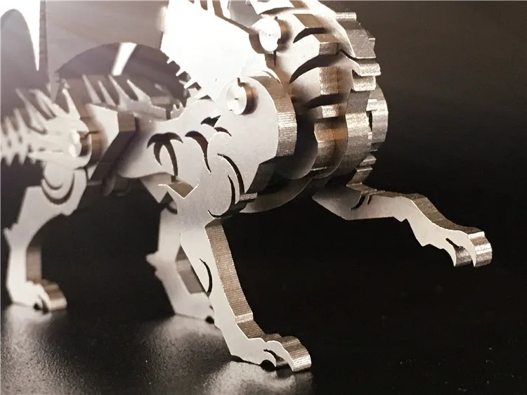 Высокое качество Дракон животное из нержавеющей стали 3D металлические наборы малыш головоломка сборка модель творческий день рождения украшения коллекция игрушек