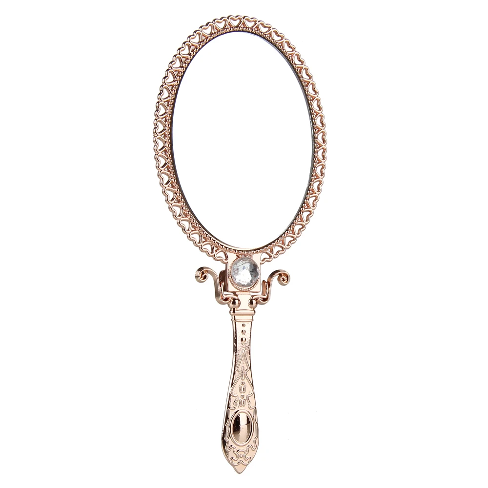 BEAUTY7 5pcs Gold Portable Foldable Mirrors Vintage Antique Style