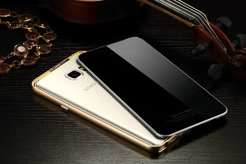 for samsung note 5 luxury metal aluminum frame tempered glass back cover for samsung for samsung note 5 luxury metal aluminum frame tempered glass back cover for samsung