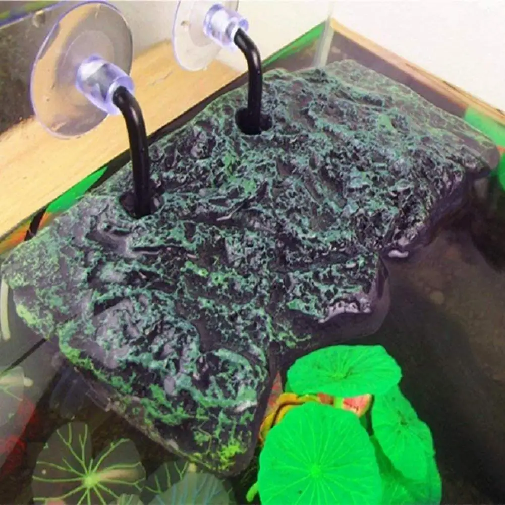 

Adeeing Turtle Bask Platform with Sucking Disk Rectangular Basking Platform Aquarium Terrarium Decoration
