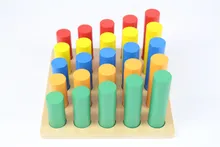 Juguete del bebé Bloques de Cilindros Knobless Montessori Educación Preescolar Formación Preescolar Juguetes Para Niños Brinquedos juguetes