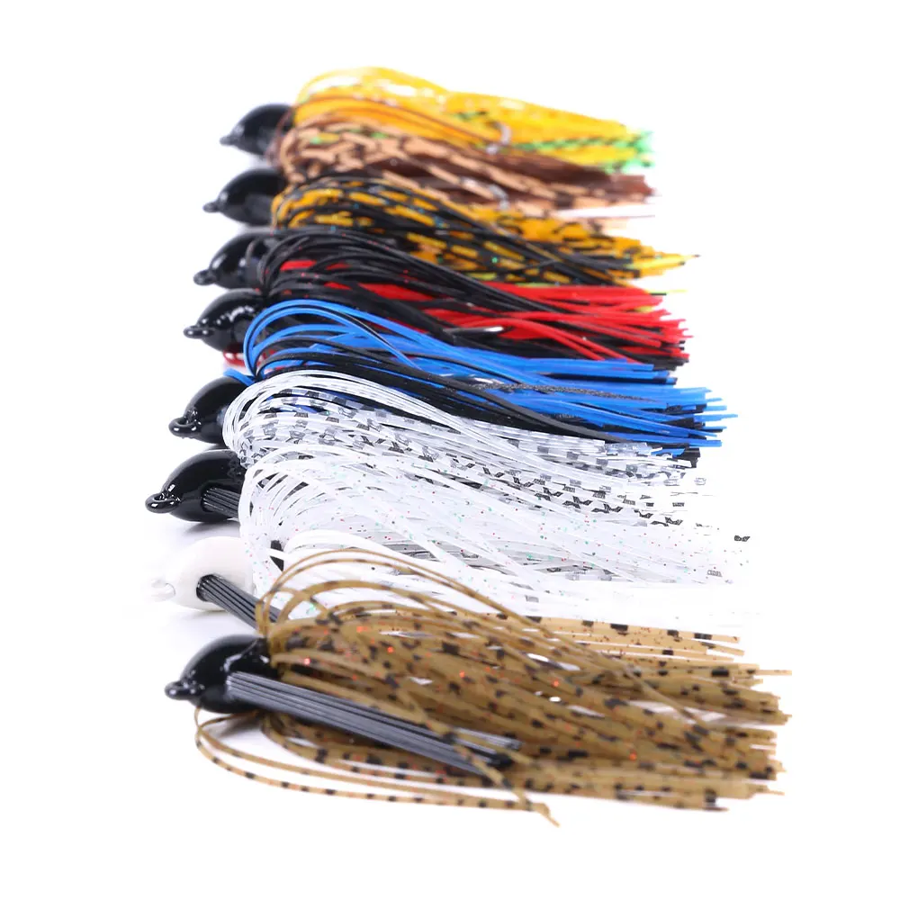 Description Picture 2 of itemHENJIA 1 pcs 10g Spinnerbait Buzzbait Anti-Barb Fishing Lures Black Large Mouth Bass Isca Beard Pike Rubber Jig Pesca Tackle