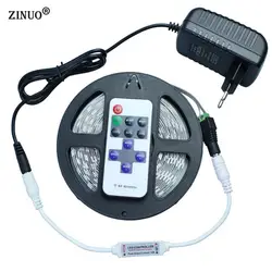 ZINUO DC12V 5630 5730 5 м 300 светодиодный гибкие Светодиодные ленты света не водонепроницаемый + 12 В 2A Мощность адаптер + 11Key RF контроллера