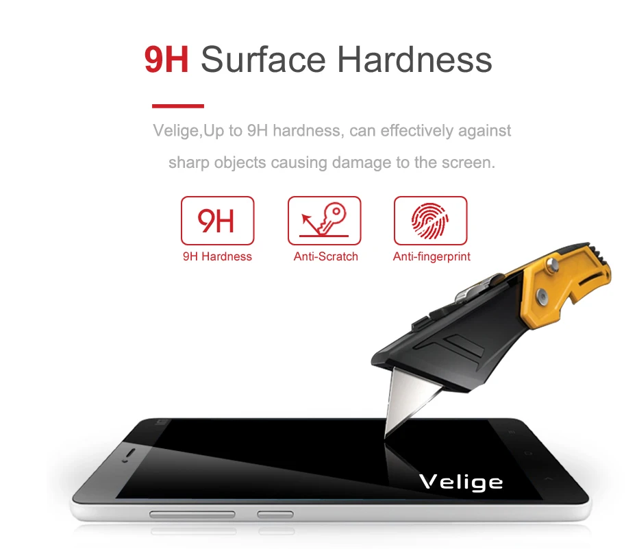 Velige 9H Tempered Glass for Xiaomi Mi 4C Mi4C Screen Protector 0.3mm Ultra Thin Anti-Scratch Glass Film (10)