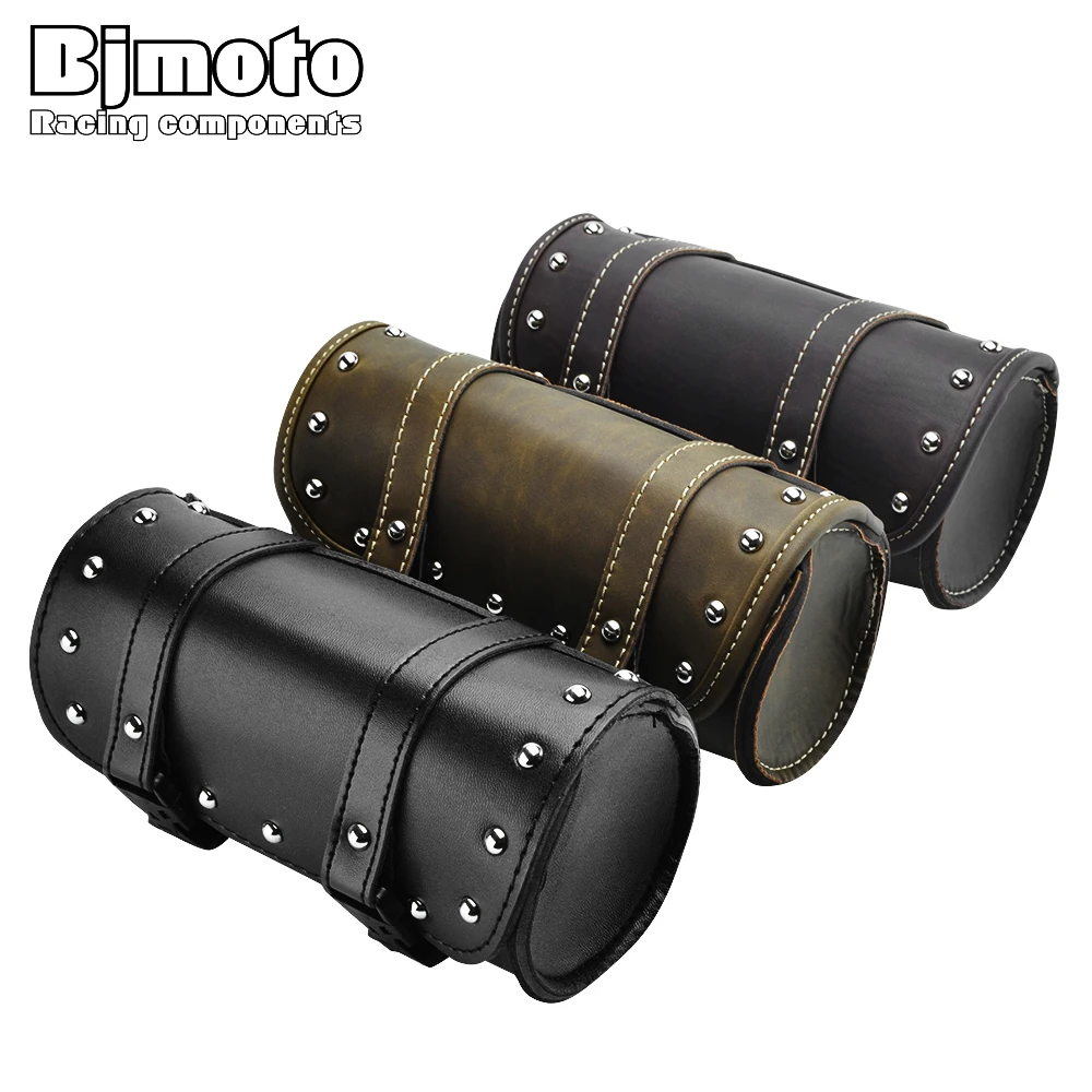 

Motorcycle Motorbike PU Leather SaddleBags Side Bags Motorcycle Bicycle Saddle bag moto racer bike Tool Tail Bag PU Luggage