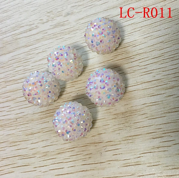 

(choose size) 12mm/16mm white color Clear AB resin rhinestones ball Beads for necklace making