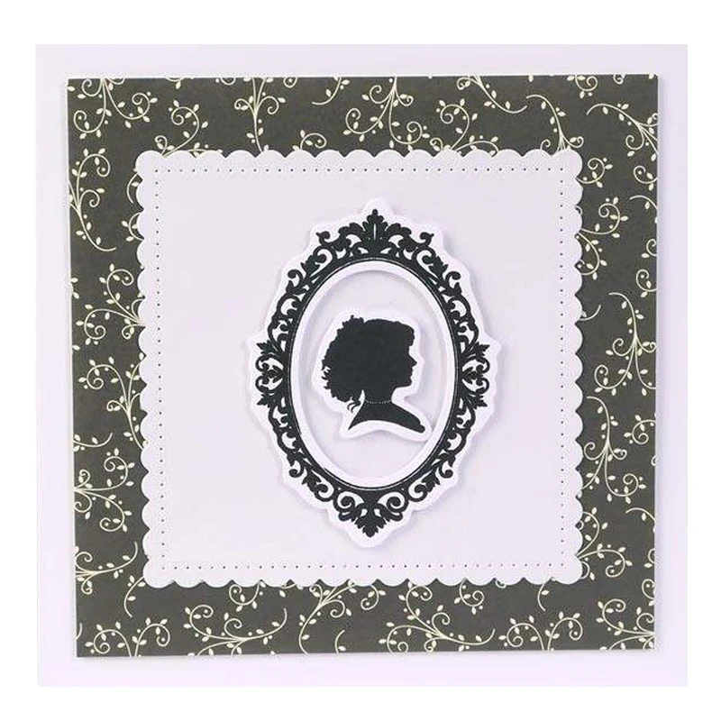 

12-Piece Cutting dies Piercing & Stitched Square Cardmaking Scrapbook DIY Craft Metal Stencil