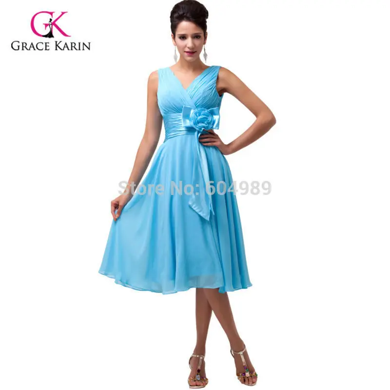 Zhongde Womens Open Back Round Neck Beaded Lace Prom Dress Short Chiffon Homecoming Dress