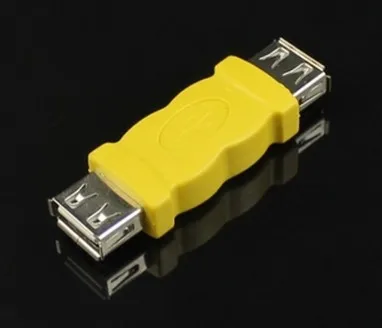 Высокое качество Желтый usb конвертер Мама-мама адаптер 200 шт./лот | Компьютеры и