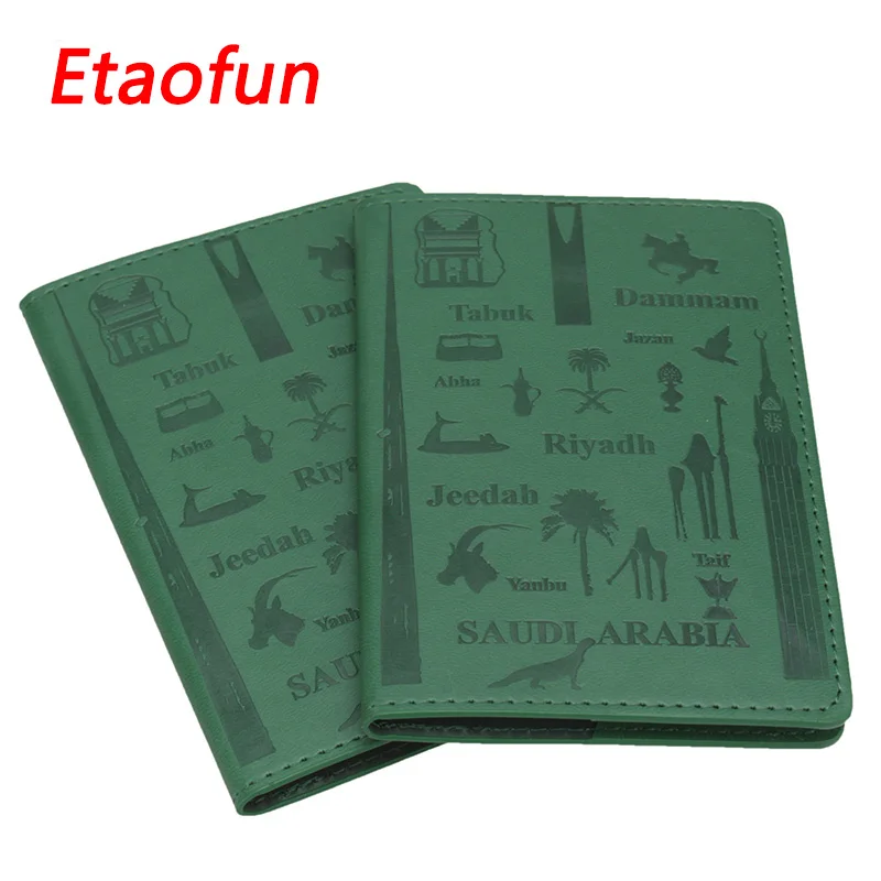 Etaofuin Brand Passport Cover Green Case for Saudi Arabia Travel Documents Business Passports Holder Card Wallet Protector Women Etaofuin Brand Passport Cover Green Case for Saudi Arabia Travel Documents Business Passports Holder Card Wallet Protector Women