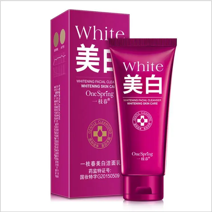 

100ML Whitening Facial Cleanser Plant Extract Rich Foaming Face Cleanser Moisturizing Oil Control Skin Care