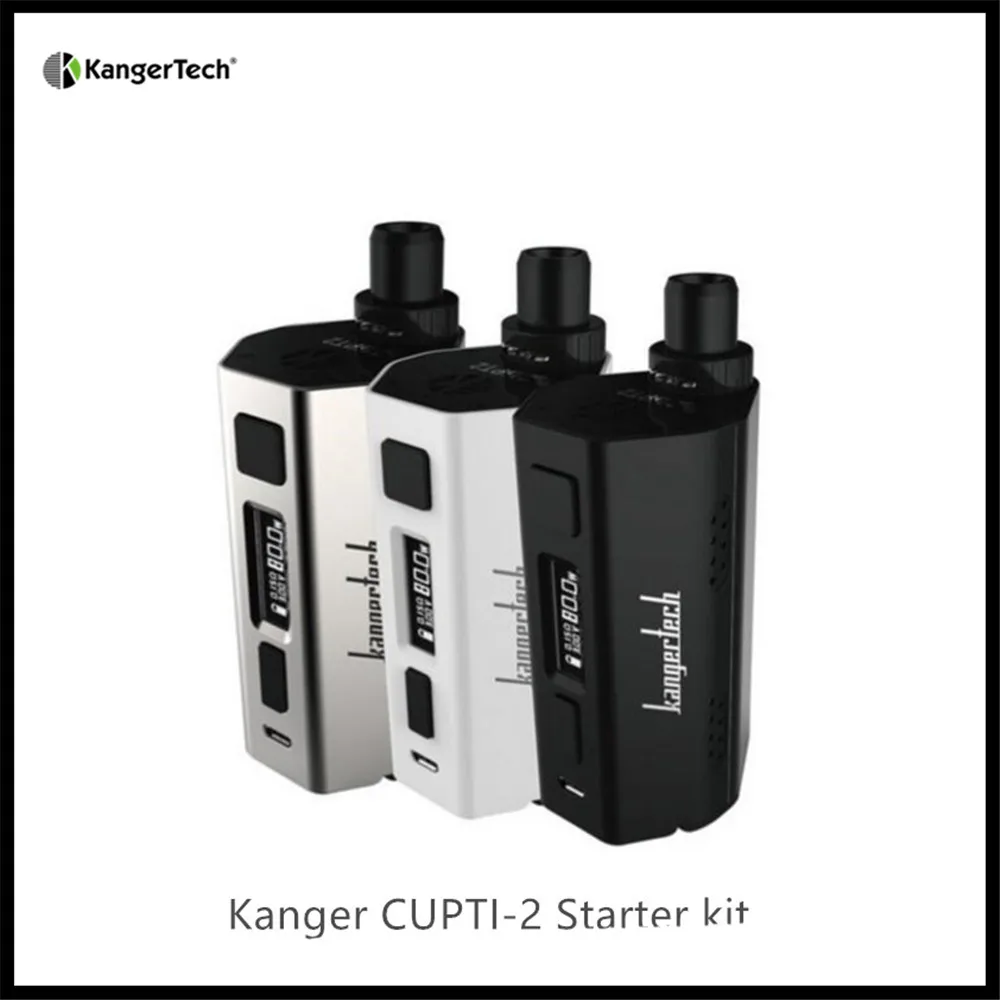 

100% Original CLOCC SS316L 0.5ohm 5ml 80W CUPTI 2 KANGER Hot Starter Kit Kangertech Cupti2 All in one Design extend 510 Ecig Kit