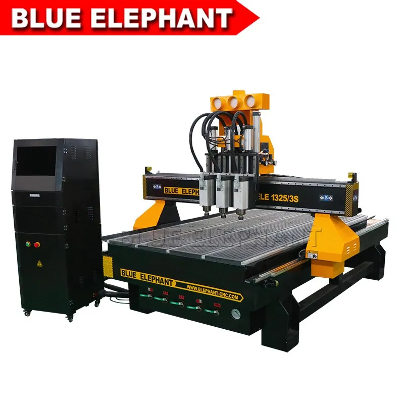 Blue Elephant 1325 1530 2030 Multi Spindle Wood CNC Router Vacuum Table Machine | Инструменты
