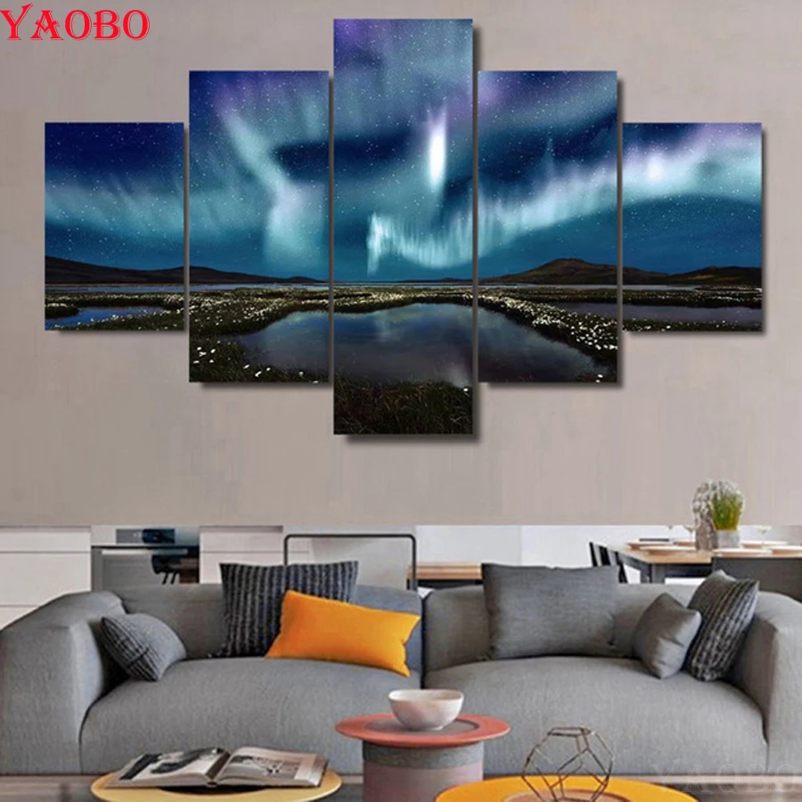 Алмазная вышивка 5D полная круглая/квадратная дрель сделай сам продажа 5 панелей