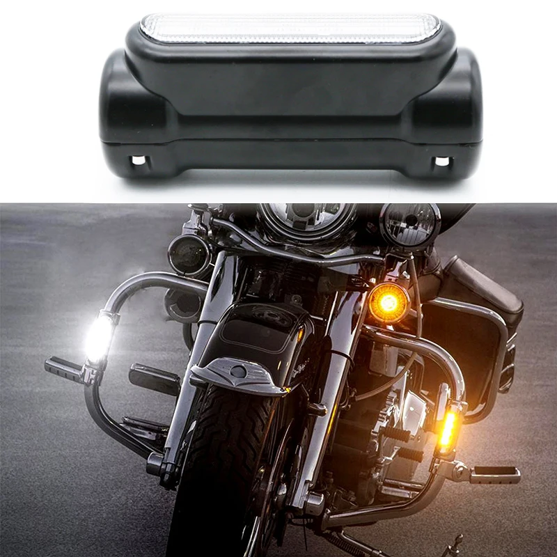Black/Chrome Motorcycle Highway Bar Switchback Driving Light for Crash
