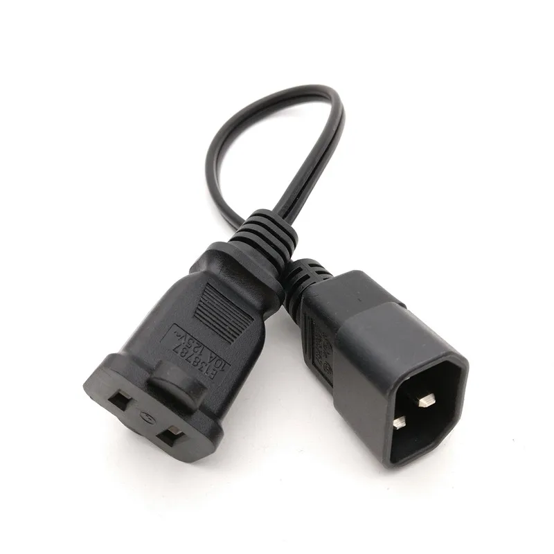 

IEC 320 C14 Male Plug to USA 2Pin Female Socket Power Adapter Cable,C14 to Nema 1-15R Power Adaptor Cord,5 pcs