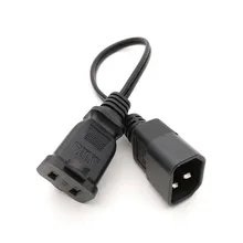 IEC 320 C14 Male Plug to USA 2Pin Female Socket Power Adapter Cable,C14 to Nema 1-15R Power Adaptor Cord,5 pcs IEC 320 C14 Male Plug to USA 2Pin Female Socket Power Adapter Cable,C14 to Nema 1-15R Power Adaptor Cord,5 pcs