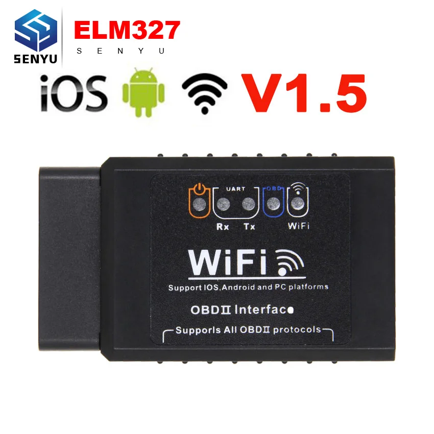 

For Android/IOS ELM 327 V1.5 WIFI OBD2 Scanner ELM327 V1.5 wifi OBD 2 OBD2 Car Auto Diagnostic Tool WI-FI ODB2 OBDII Code Reader