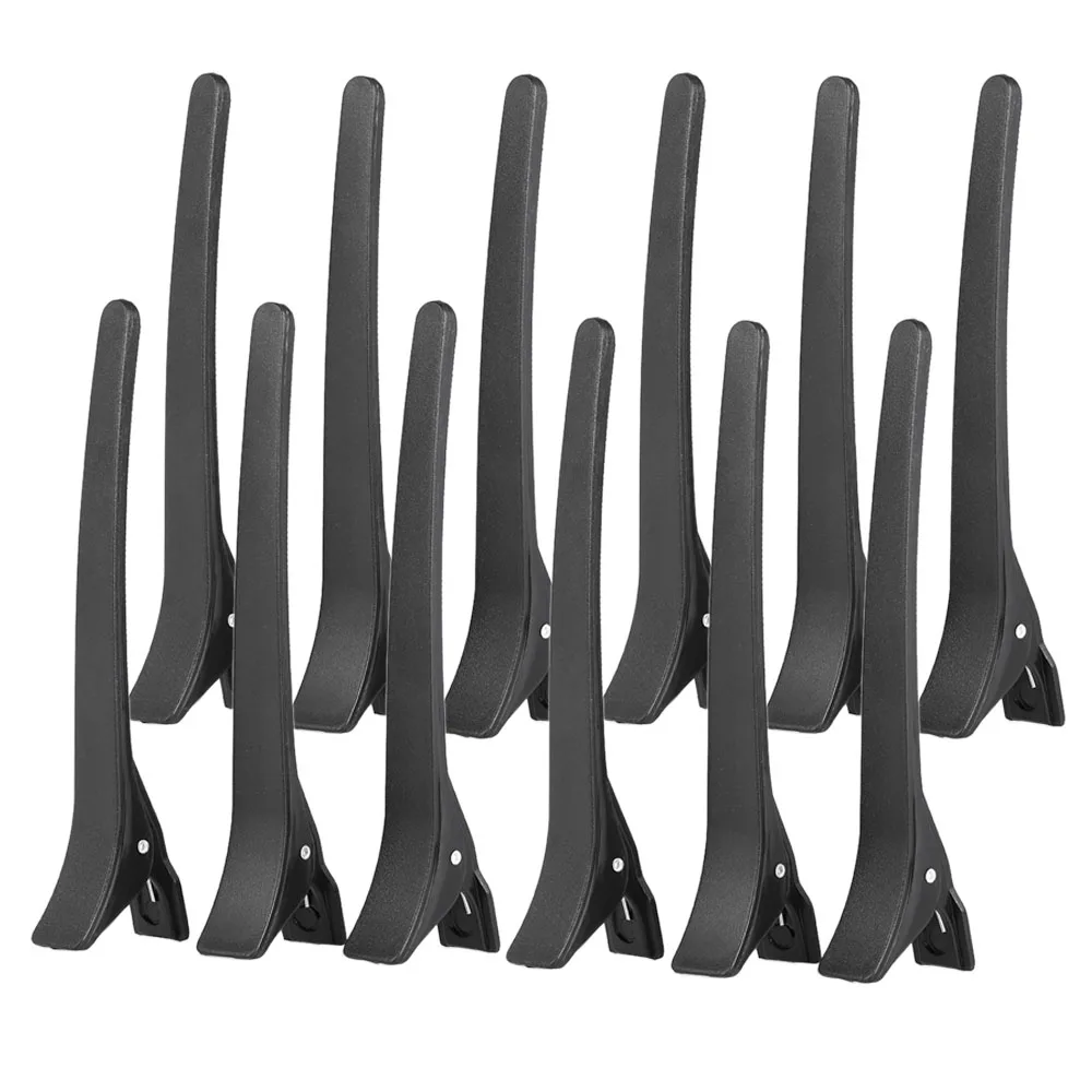 

12Pcs Black Alligator Hair Clips Hairpin Salon Single Prong Sectioning Grip Clips Crocodile Hair Clamp Hairdressing Styling