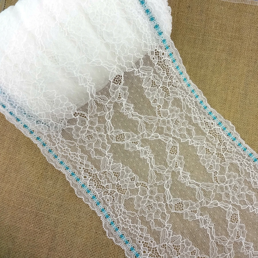 

#1101 22CM Wide 2yards/lot Stretch Lace Trim Elastic Lace Ribbon Trimming Home Party Decorations DIY Accessory