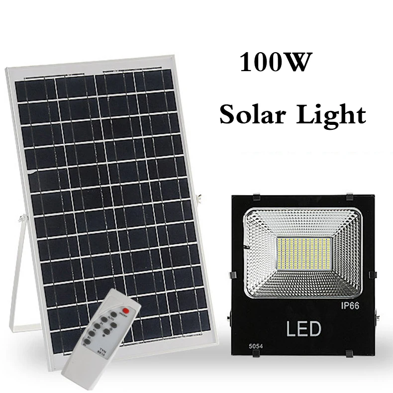

Solar Garden Light Aluminum LED SMD 100W Solar Flood Light Outdoor Landscape Lighting
