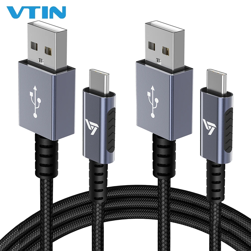 

2pcs USB Type C Fast-Charging Cable 5V 3A Nylon Braided High Speed USB C to USB Cable Type C Data Sync Charger Cable for Samsung