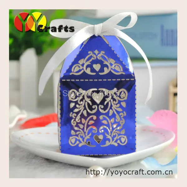 Metallic Blue Laser Cut Party Wedding Favors And Gifts Box With Free We Are One Of The Most Professional Manufacturers In China And Produce All Kind Cupcake Wrers Wedding Box Gift Cases Liners Place Card Seat