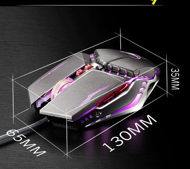 

EastVita Professional Wired Gaming Mouse 8 Button Optical USB Computer Mouse Silent Mouse for PC r15