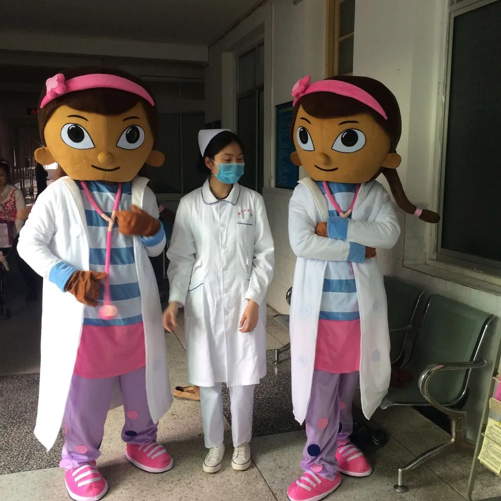 Горячая Распродажа 2014 Высокое качество Doc костюм талисман McStuffins для взрослых