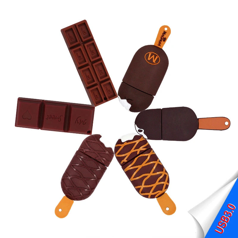 

E3WJ ice cream Portable stick pen drive 16 GB memory 128 Gb stick usb 2.0 menoria USB pen drive 32GB usb flash drive 64 gb