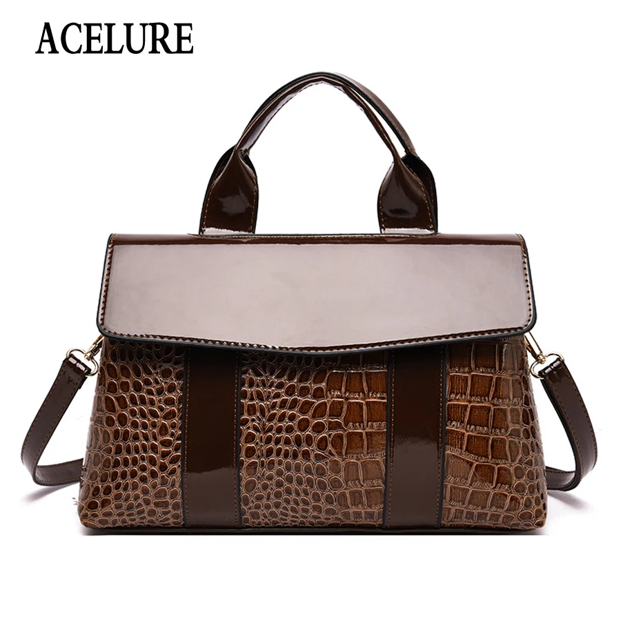 

ACELURE Hot Sale! Fashion Lady PU Leather Shoulder Bag Elegant Luxury Lady Crocodile Bag Handbag Female Totes Messager Bag Bolsa
