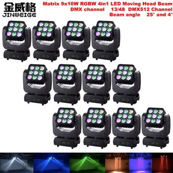 

Free Shipping 12pcs/lot Cree 3x3 Matrix Beam LED Bar Beam Moving Head Light RGBW 9x10W 4in1 Perfect Effect