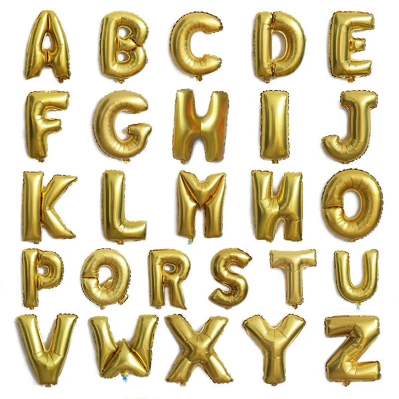 

1pcs-lot 16 inch A-Z alphabet aluminum balloons birthday holiday wedding decoration toy balloons wholesale