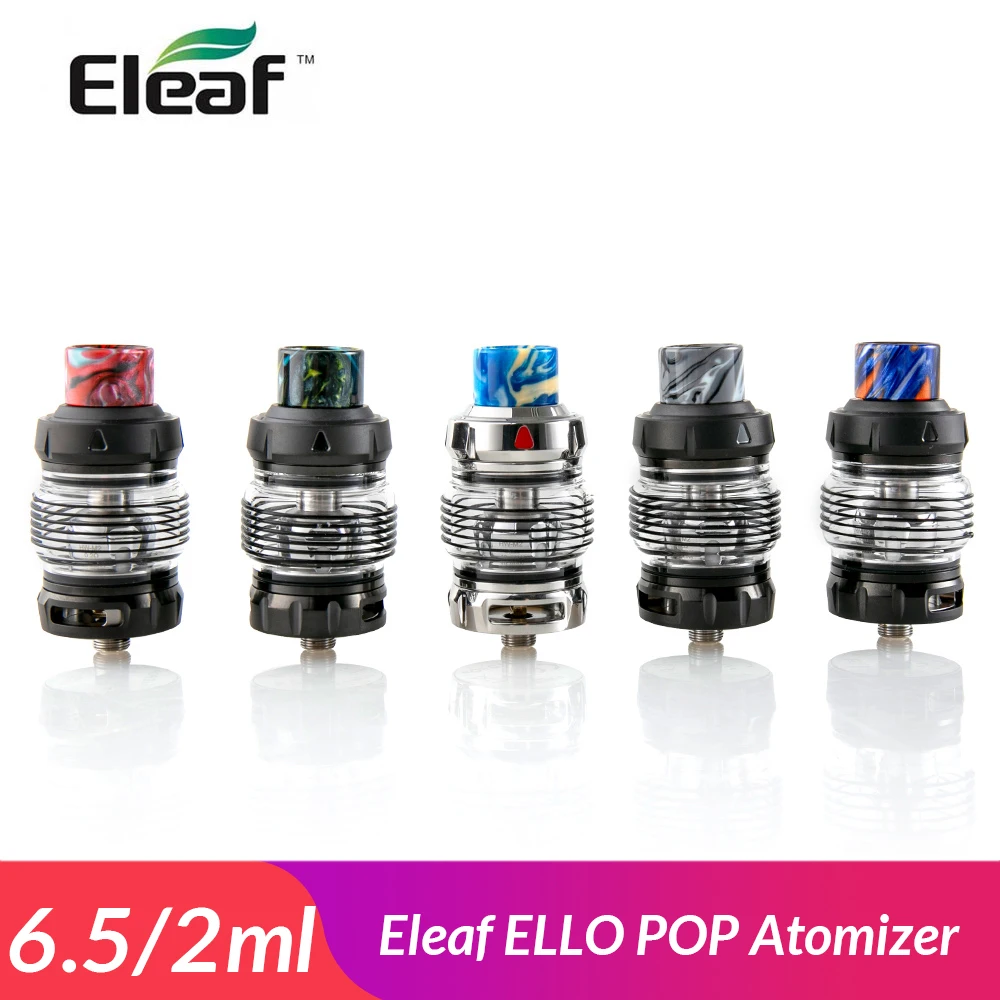 

Original Eleaf ELLO POP Atomizer 6.5ml/2ml +HW-M2/HW-N2 Coil 0.2ohm for iStick Mix vape kit Electronic cigarette EU/US version