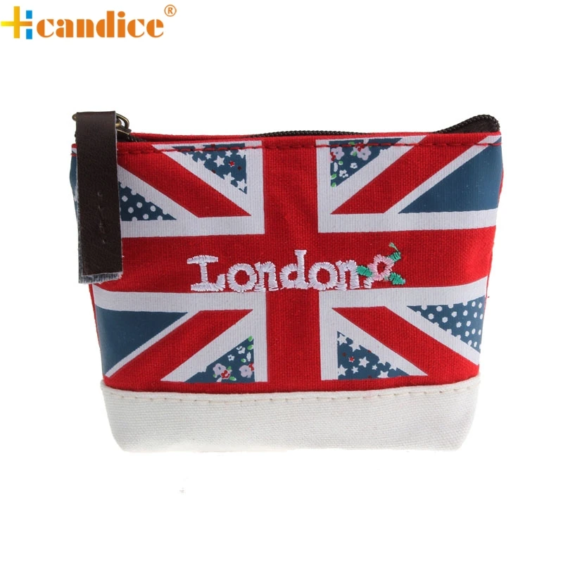 

Hcandice Best Gift Union Jack Embroidered Admission Package Canvas Neutral Coin Purse Hand Bag Hcandice 12122