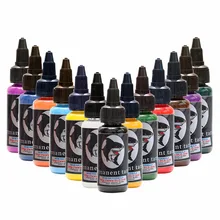 14 шт. 30 мл профессиональные чернила для татуировки 14 цветов Набор 1 унций 30 мл/бутылка пигмент для татуировки набор модный макияж Косметические Инструменты 14 шт
