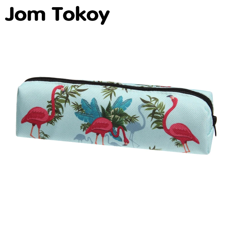 Jom tokoy косметичка с 3D принтом фламинго новая женская сумка для канцтоваров