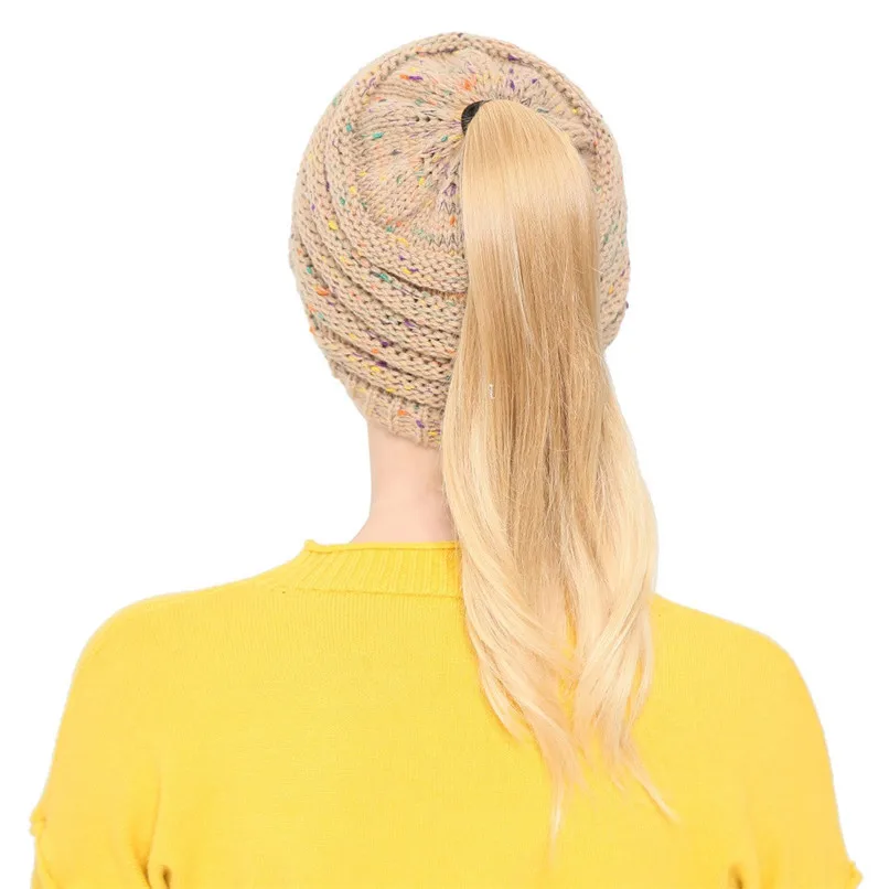 Caps Women Girl's Winter Warm Knit Thicken Hat Wool Snow Ski Caps with Visor New Design Hot Sale Gorras Mujer 30SP276