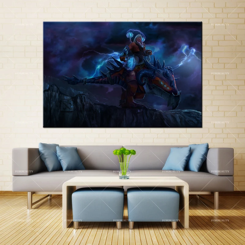  Forbeauty Canvas Painting Wall Art Disruptor Dota 2 Spray Printing Waterproof Ink Home Decor