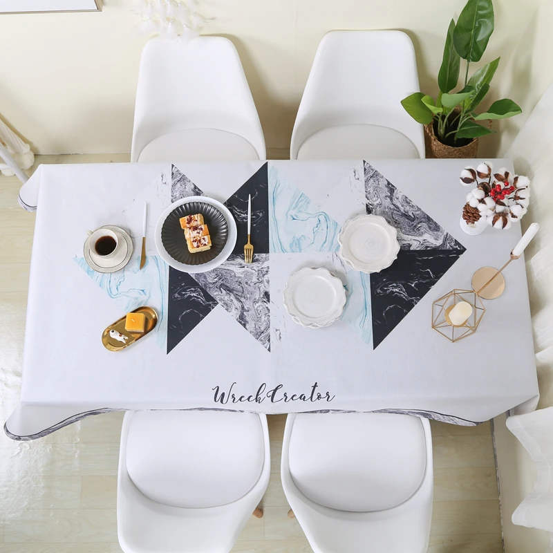 Coffee Table Cover Modern Decorative Table Cloth Stain resistant