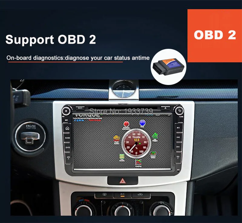 Clearance Funrover VW In Dash Car Stereo 8 "Car DVD GPS Navigation 2 din Car Radio CANBUS autoradio Bluetooth RDS WIFI OBD FM DVD for vw 17