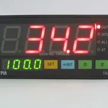 90-256 в AC/DC Цифровой F/C PID регулятор температуры Термостат 72WmmX72HmmX80Lmm TA8-SSR(выход SSR+ 2 будильника)+ 2 м K термопары