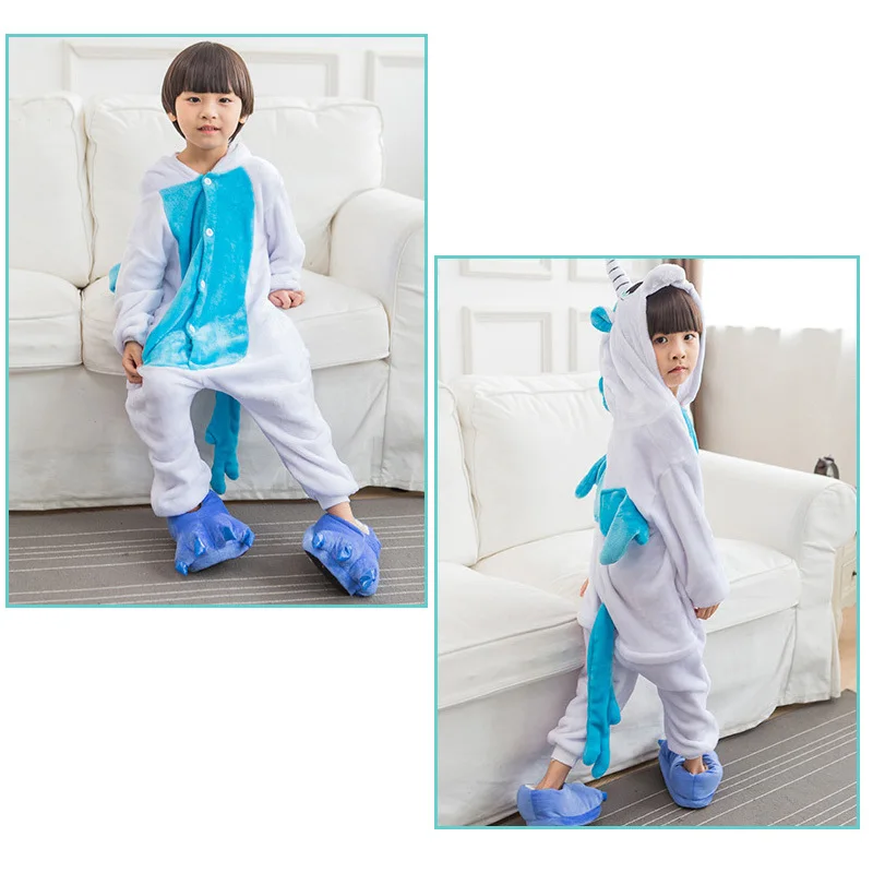 Кигуруми,, пижамы для детей, Мультяшные пижамы с единорогом, костюм единорога, Детские пижамные комплекты для мальчиков и девочек