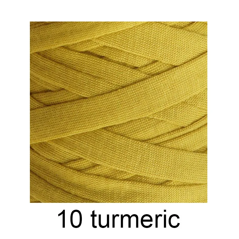210 г/шт. необычная пряжа для ручного вязания, толстая нить для вязания крючком, тканевая пряжа «сделай сам», сумка, ковер, подушка, хлопковая ткань, футболка, пряжа - Цвет: 10 turmeric