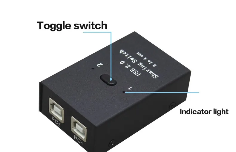 Usb Переключатель Селектор usb2.0 хаб ручной обмен 2 в 4 из клавиатура и мышь Обмен Переключатель принтер обмен для вычисления