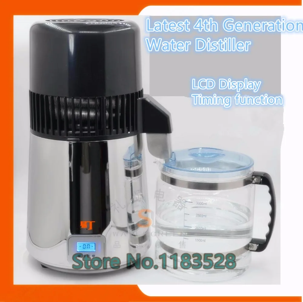 

2016 Latest CE Certificate 4th Generation LCD Display household water distiller electric stainless steel home water distiller