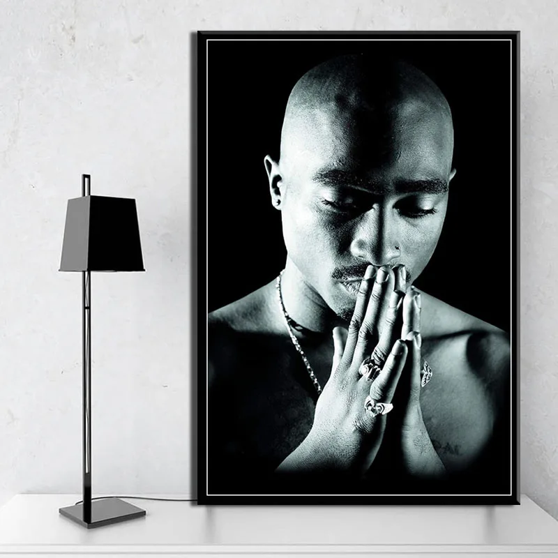 P119 Tupac Shakur 2PAC Outlaw Rap музыкальный Рэппер звезда хип хоп Искусство Живопись Шелковый
